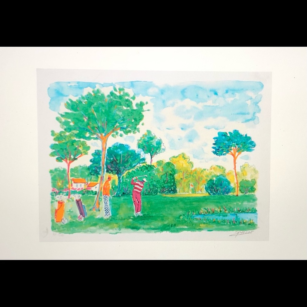 Jean-Claude Picot Seriolithograph “The Pitch”